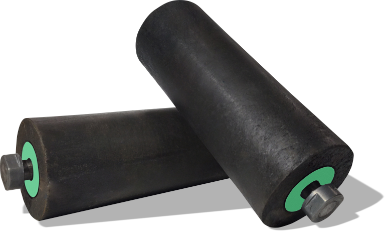 dois roletes empilhados